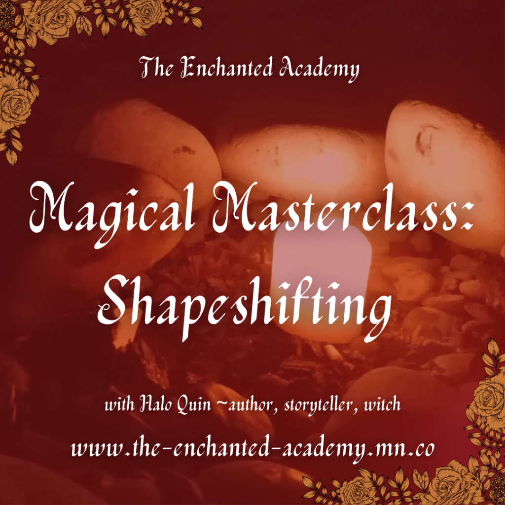 Button - Magical Masterclass: Shapeshifting at The Enchanted Academy - candle background. 